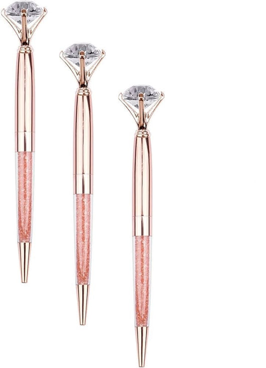 Rose Gold Diamond Pen 2.0  (Pink Crystals) Set