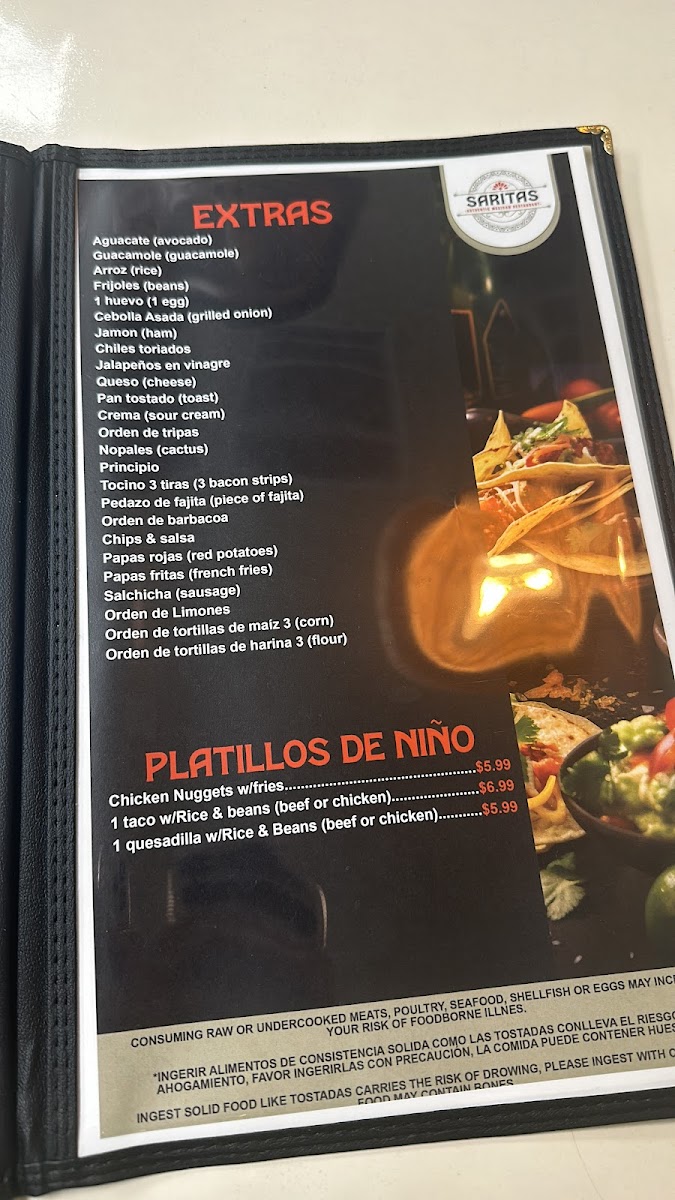 Sarita's Menu - Image 4